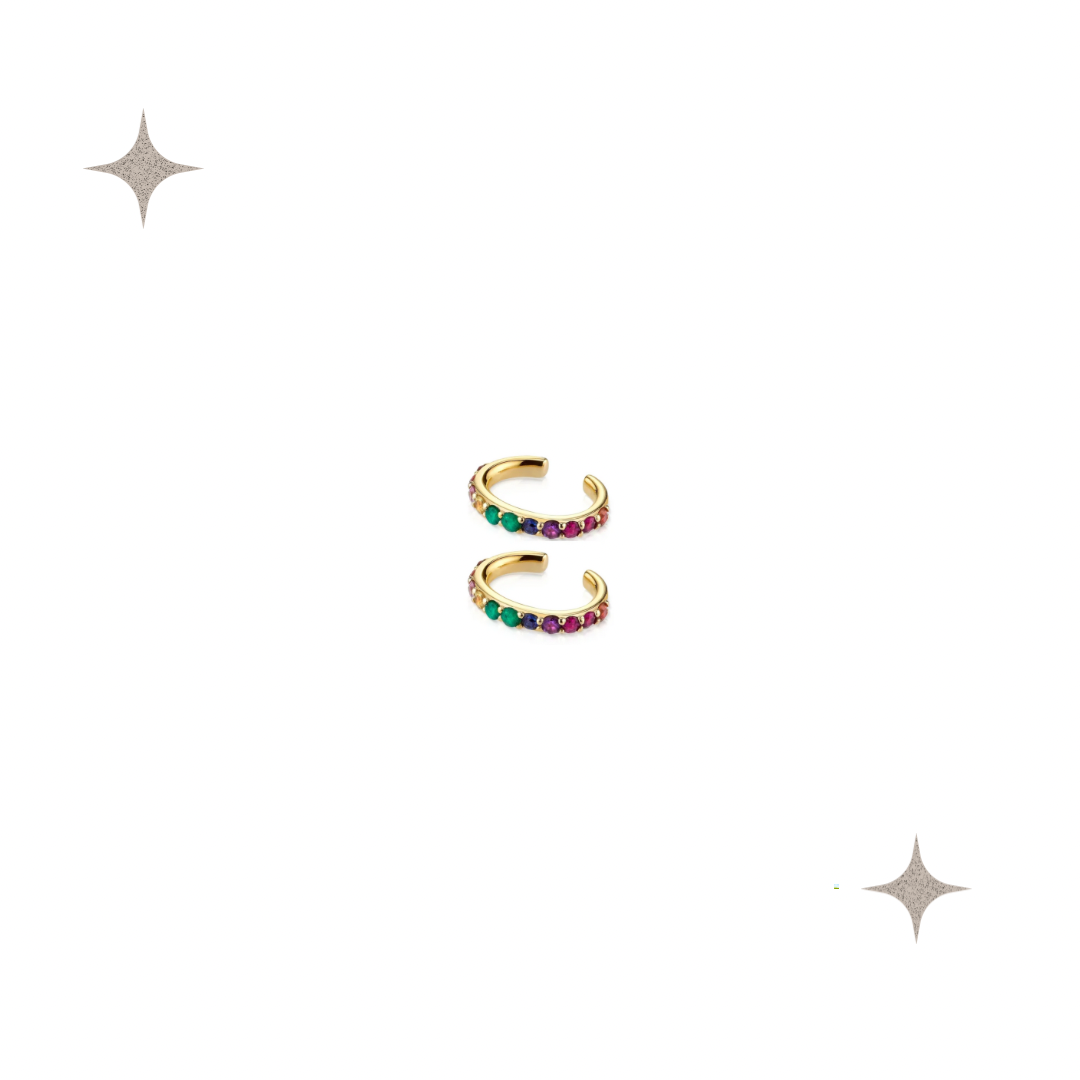 Rainbow Ear Cuffs (set of two)