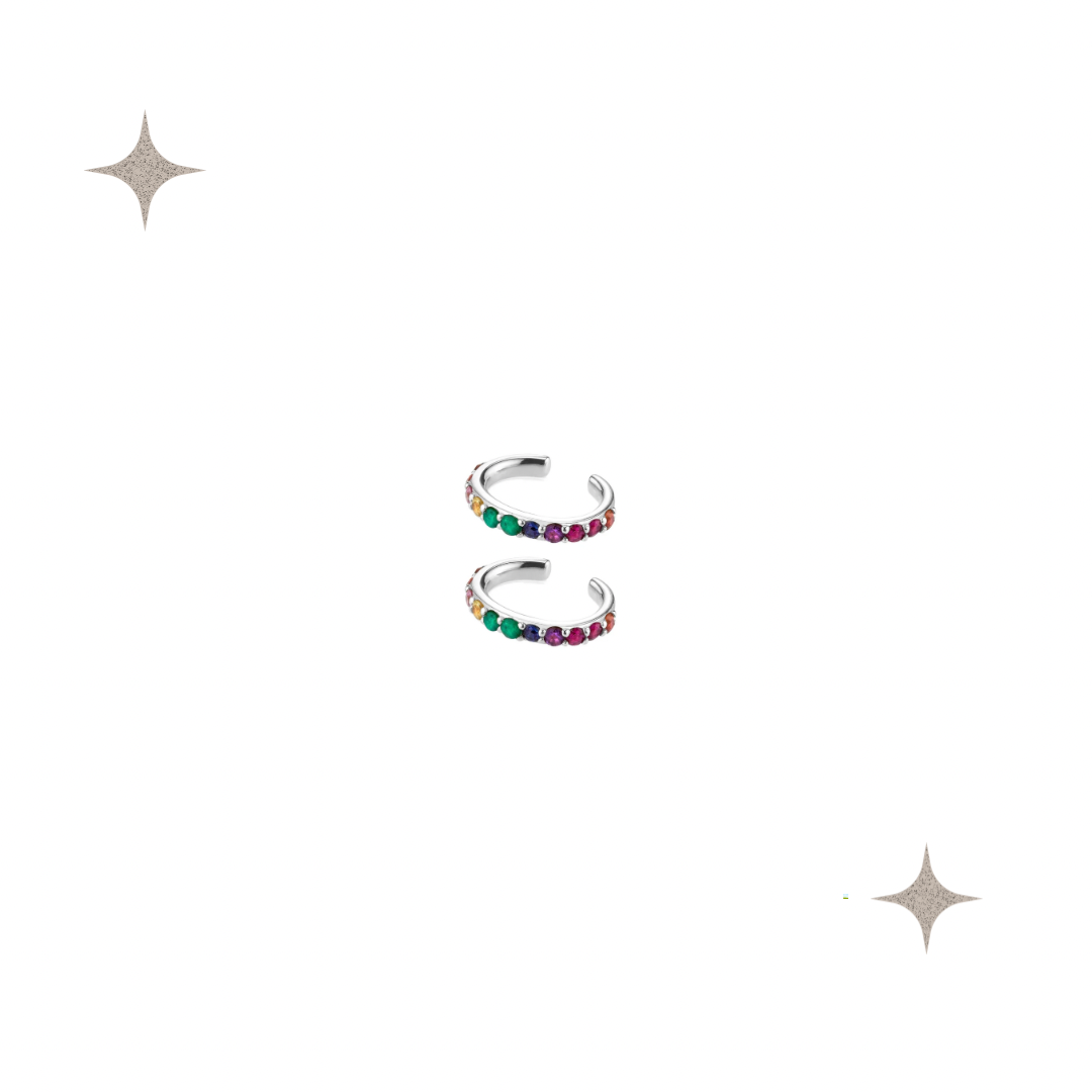 Rainbow Ear Cuffs (set of two)