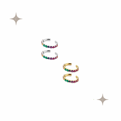 Rainbow Ear Cuffs (set of two)